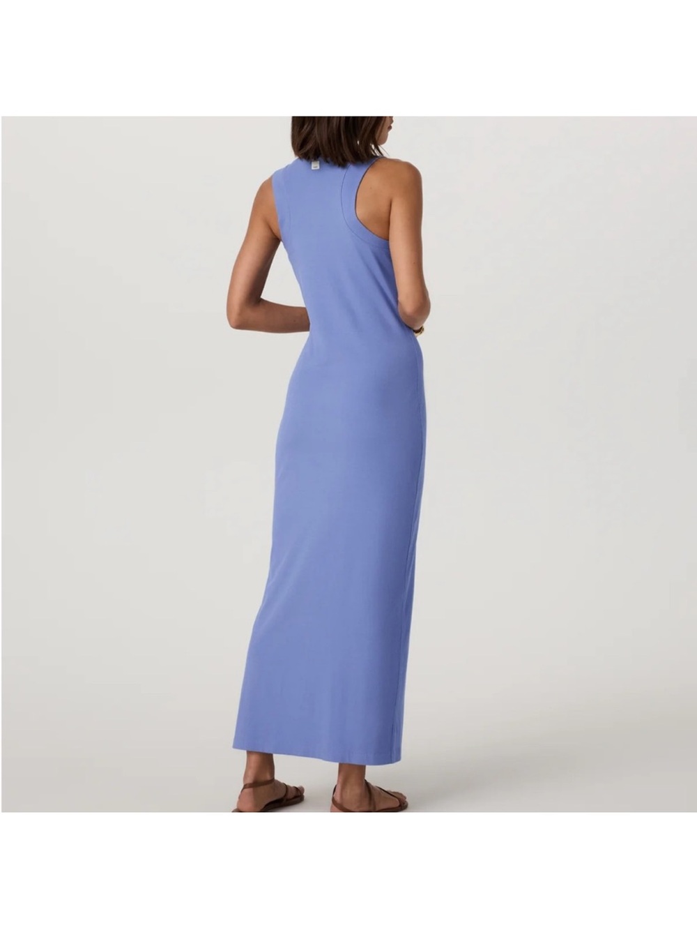 NWT sz M Vuori Pose Modern dress maxi in bluebell modal blend sleeveless - Picture 2 of 12